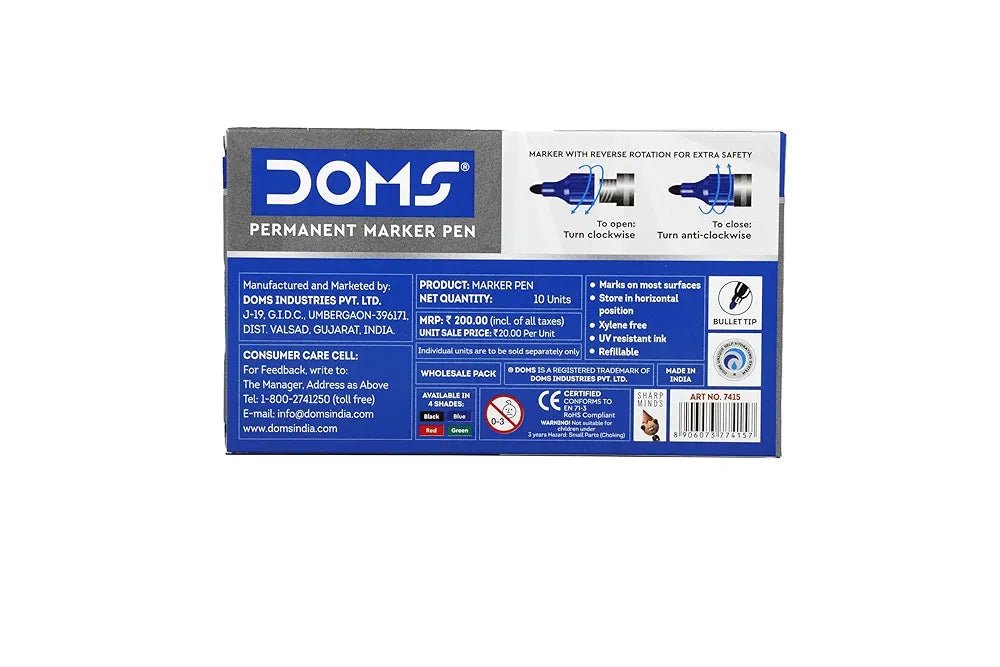 DOMS 7434- BLUE WHITE BOARD MARKER DOMS 7434- BLUE WHITE BOARD MARKER